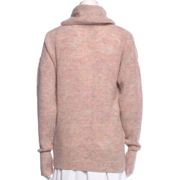 IRO Daisy Pink Space Dye Wool Alpaca Cowl Neck Oversized Sweater S - Picture 7 of 11